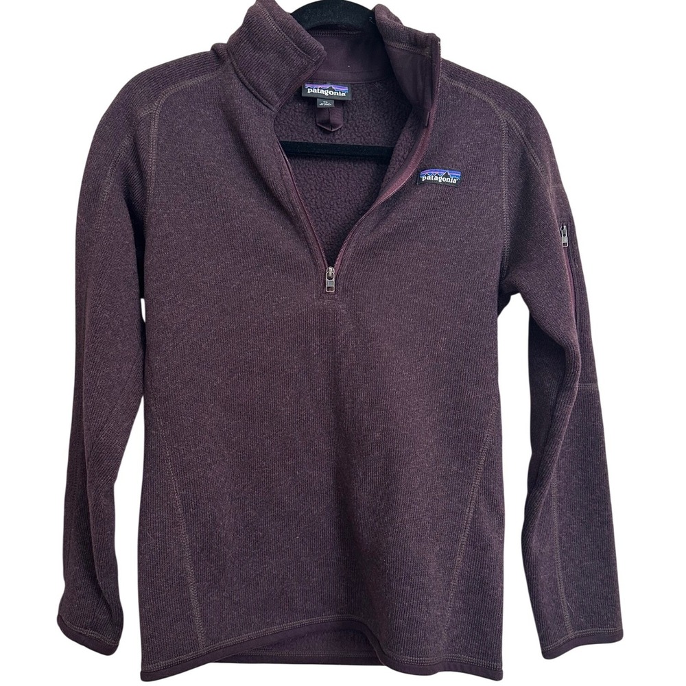 Patagonia Better Sweater 1/4 Zip Fleece Obsidian Plum Purple XS